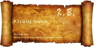 Király Bence névjegykártya